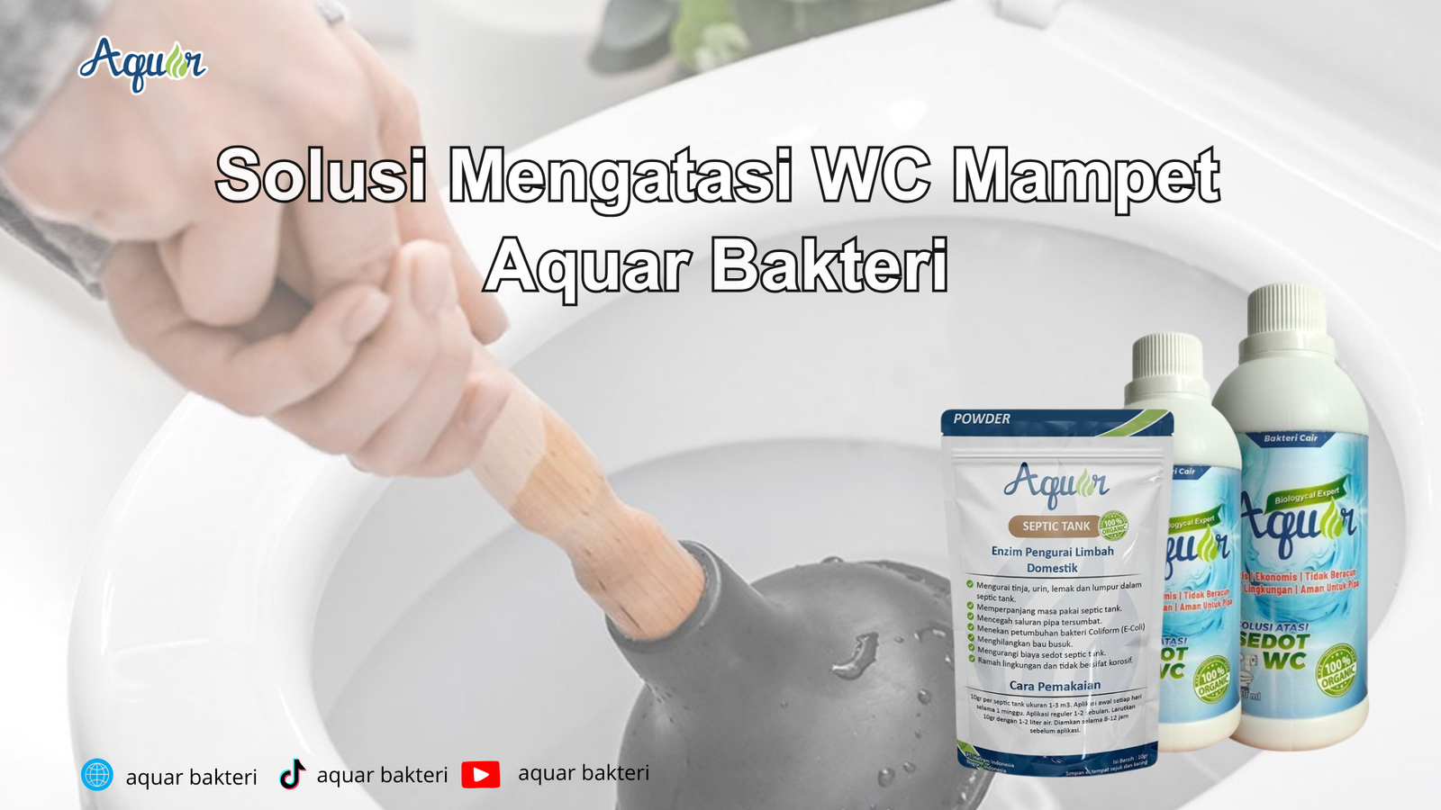 Solusi Mengatasi WC Mampet - Bakteri Aquar